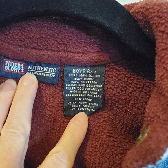 Boys 6/7 Denim & Fleece Shacket - Cozy & Warm - Picture 2 of 4